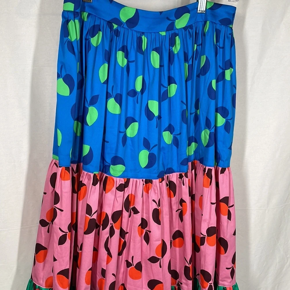Kate Spade color block apple maxi skirt New size 8